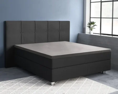 Primaviera Deluxe Topper Satijn Hoeslaken Grijs 160 x 220 cm