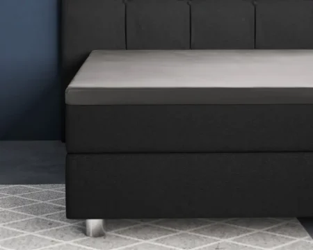 Primaviera Deluxe Topper Satijn Hoeslaken Grijs 180 x 200 cm