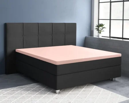 Primaviera Deluxe Topper Satijn Hoeslaken Roze 160 x 200 cm