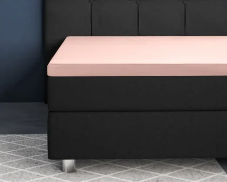 Primaviera Deluxe Topper Satijn Hoeslaken Roze 90 x 200 cm
