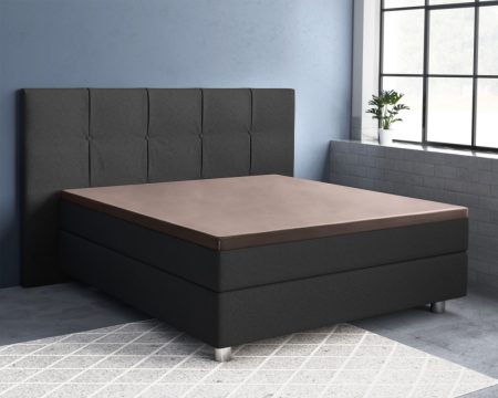 Primaviera Deluxe Topper Satijn Hoeslaken Taupe 160 x 220 cm