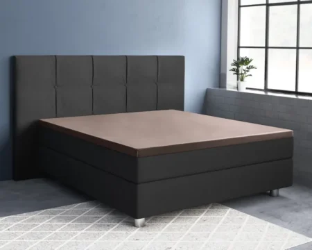 Primaviera Deluxe Topper Satijn Hoeslaken Taupe 180 x 220 cm