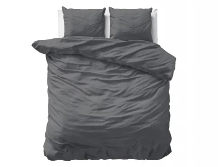 Primaviera Deluxe Uni Satijn Dekbedovertrek Antraciet 140 x 200/220 cm