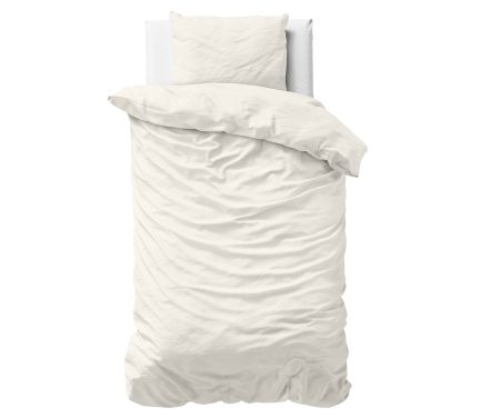 Primaviera Deluxe Uni Satijn Dekbedovertrek Creme 140 x 200/220 cm