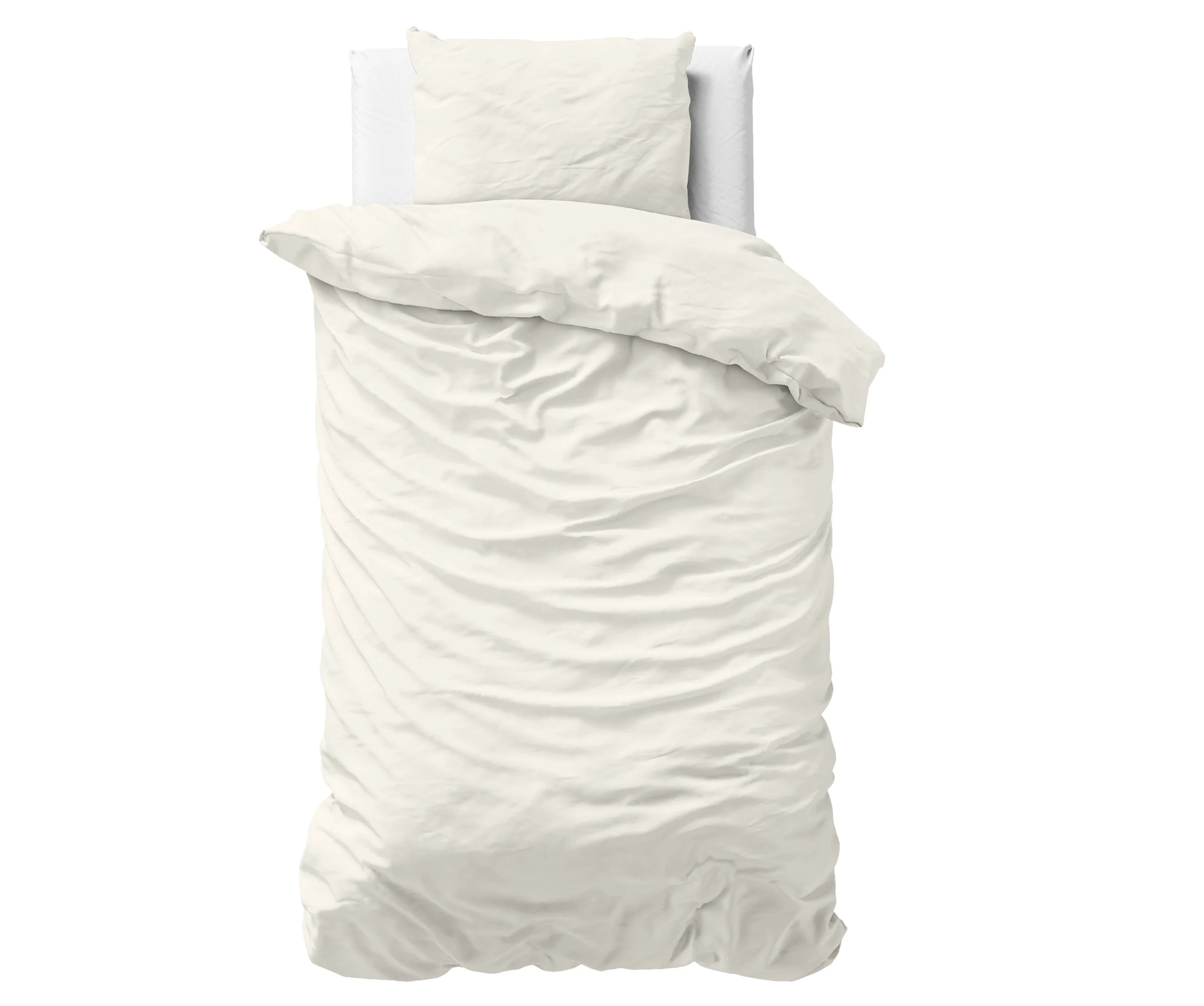 Primaviera Deluxe Uni Satijn Dekbedovertrek Creme 140 x 200/220 cm