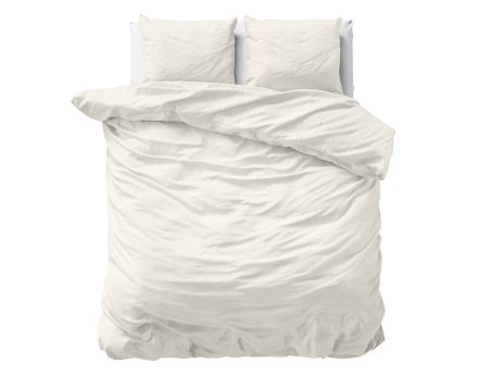 Primaviera Deluxe Uni Satijn Dekbedovertrek Creme 200 x 200/220 cm