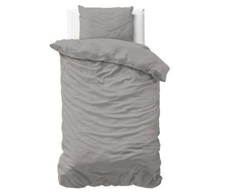 Primaviera Deluxe Uni Satijn Dekbedovertrek Grijs 140 x 200/220 cm