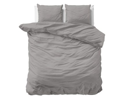 Primaviera Deluxe Uni Satijn Dekbedovertrek Grijs 200 x 200/220 cm