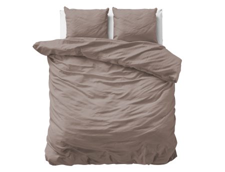 Primaviera Deluxe Uni Satijn Dekbedovertrek Taupe 240 x 200/220 cm