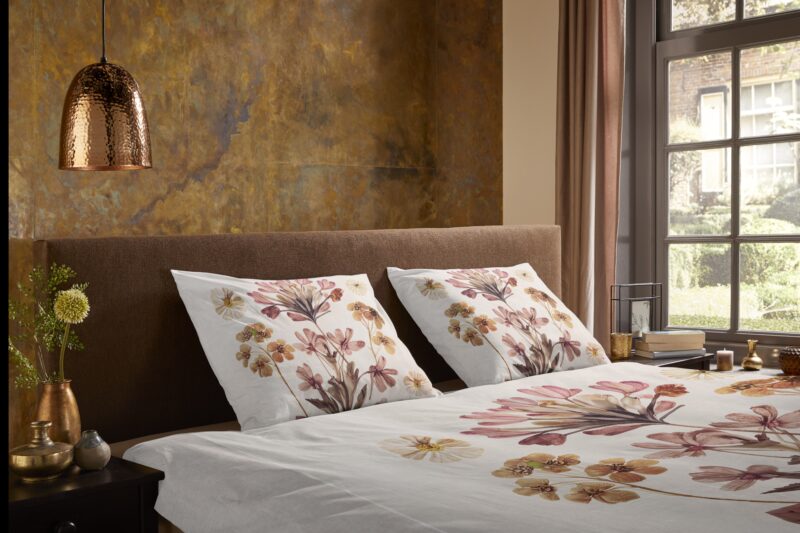 Pure Dekbedovertrek "gedroogde bloemen" - Zand - (135x200 cm) - Microfiber - Afbeelding 3