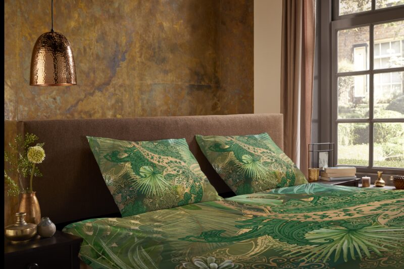 Pure Dekbedovertrek "oosterse/ arabische print" - Groen - (135x200 cm) - Microfiber - Afbeelding 3