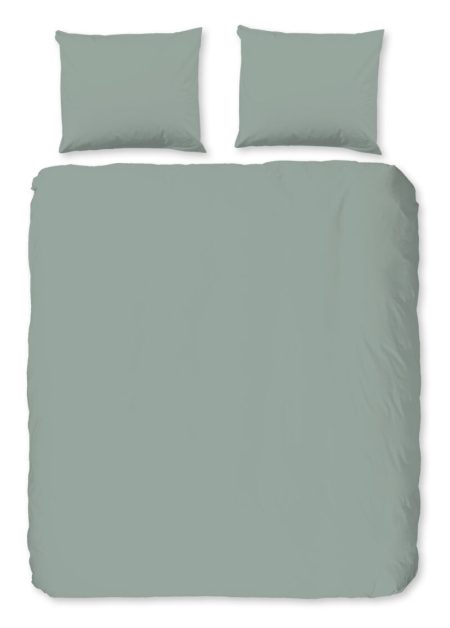 Pure Dekbedovertrek "uni dessin" - Groen - (240x200/220 cm) - Microfiber