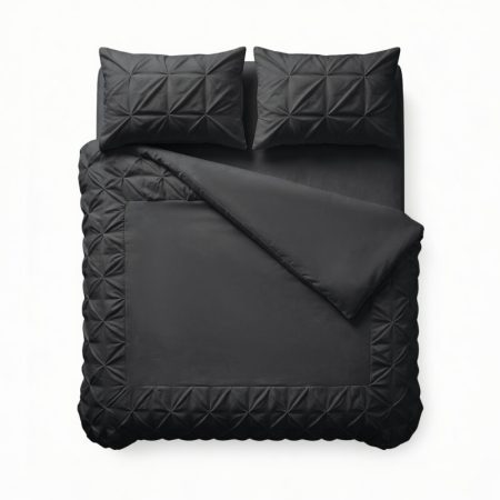 Sleeptime Border Pintuck Zwart 200 x 200/220 cm