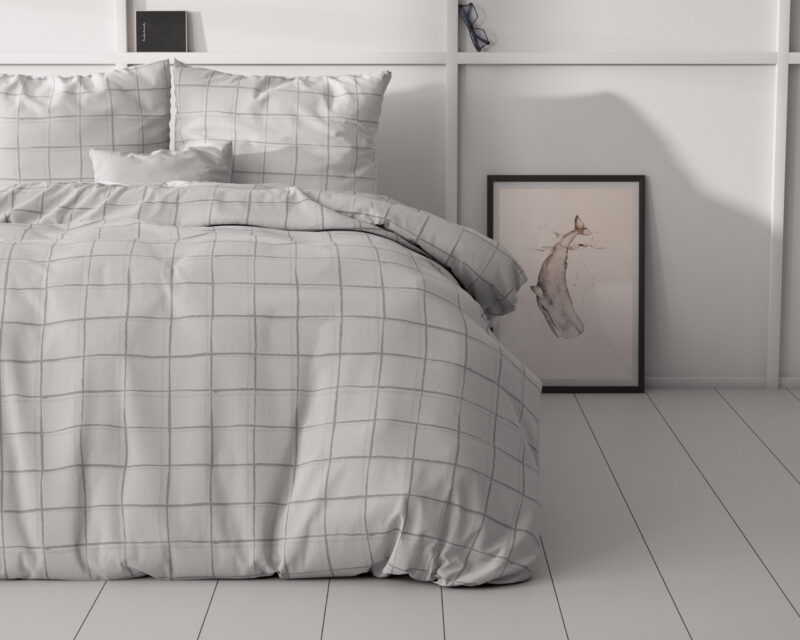 Sleeptime Check it Grijs 200 x 220 cm - Afbeelding 28