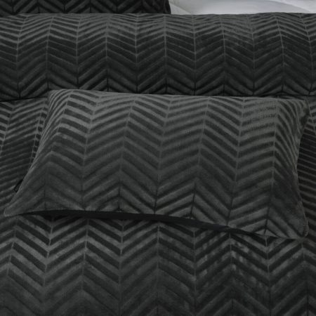 Sleeptime Chevron Teddy Antraciet 140 x 200/220 cm