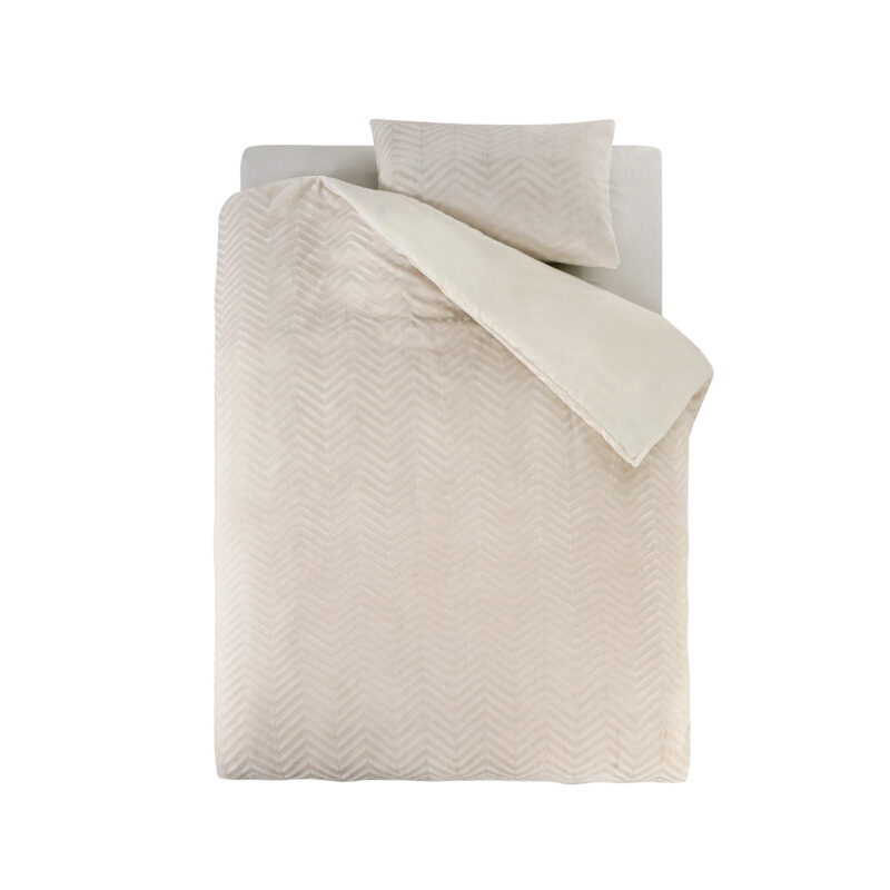 Sleeptime Chevron Teddy Créme 140 x 200/220 cm - Afbeelding 16