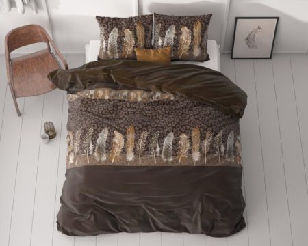 Sleeptime Chocolate feathers Bruin 140 x 200/220 cm