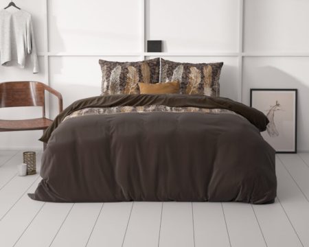 Sleeptime Chocolate feathers Bruin 140 x 200/220 cm
