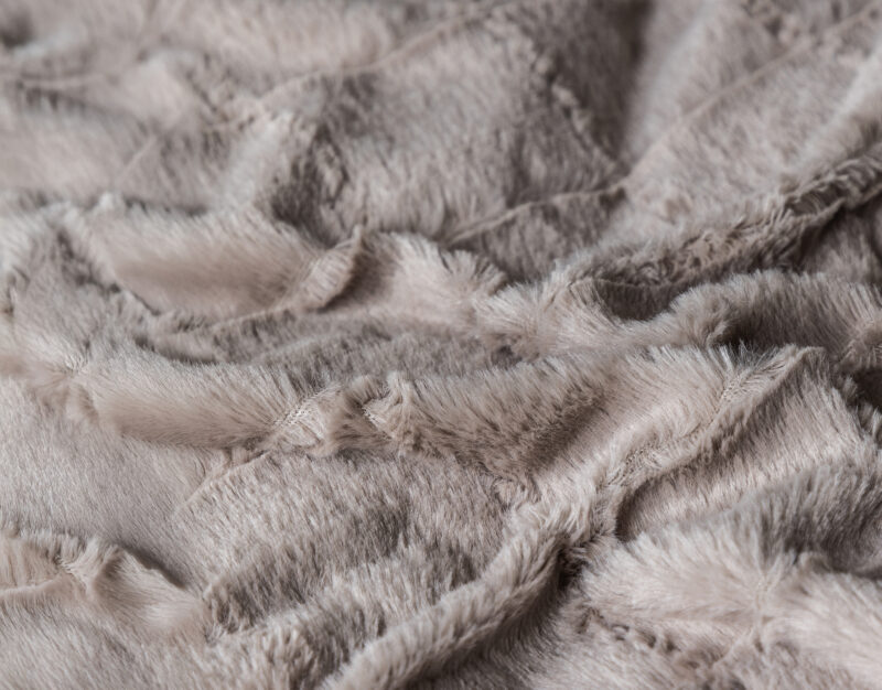 Sleeptime Faux Fur Check Taupe 140x200/220 cm - Afbeelding 30