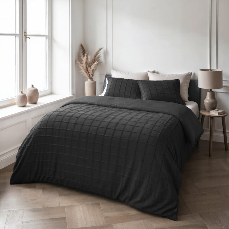 Sleeptime Faux Fur Check Zwart 240x200/220 cm - Afbeelding 43