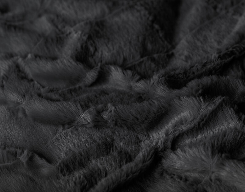 Sleeptime Faux Fur Check Zwart 240x200/220 cm - Afbeelding 5