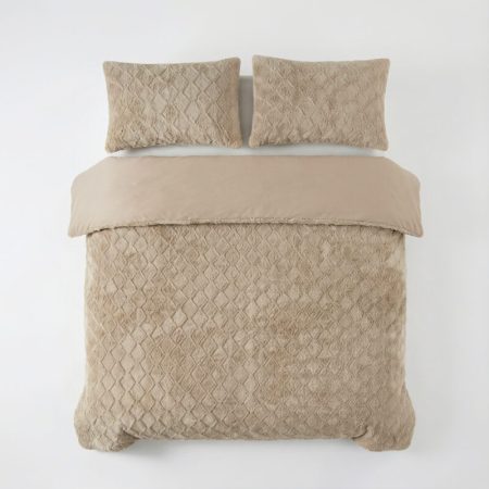 Sleeptime Faux Fur Syon Taupe 200 x 200/220 cm