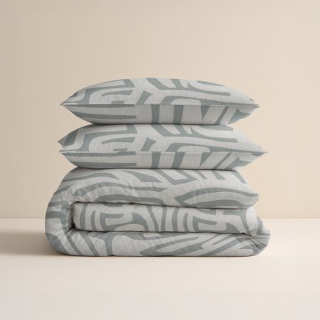 Sleeptime Flanel Danis Groen/Grijs 140 x 200/220 cm