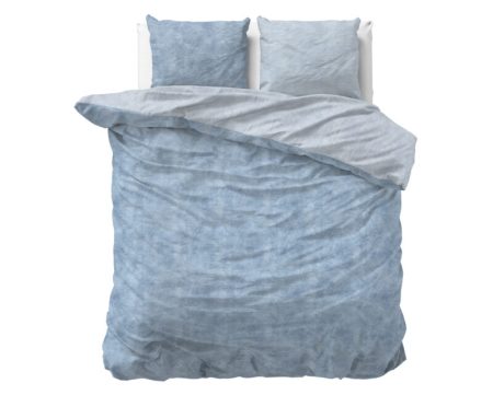Sleeptime Flanel Washed Cotton Blauw 200 x 200/220 cm