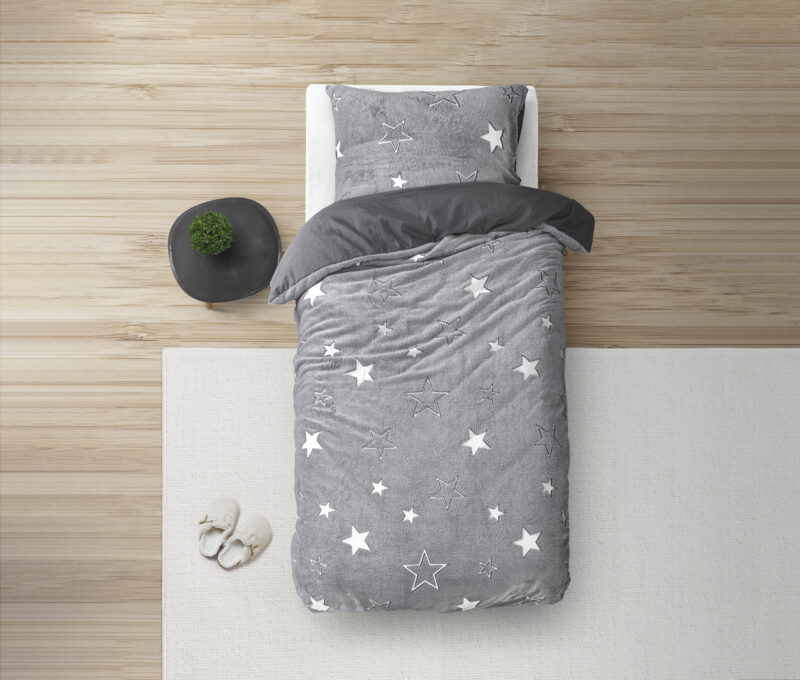 Sleeptime Glow in the dark Stars Grijs 140 x 220 cm - Afbeelding 2