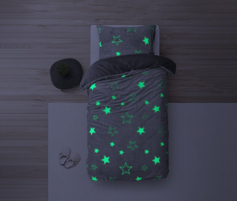 Sleeptime Glow in the dark Stars Grijs 140 x 220 cm - Afbeelding 4