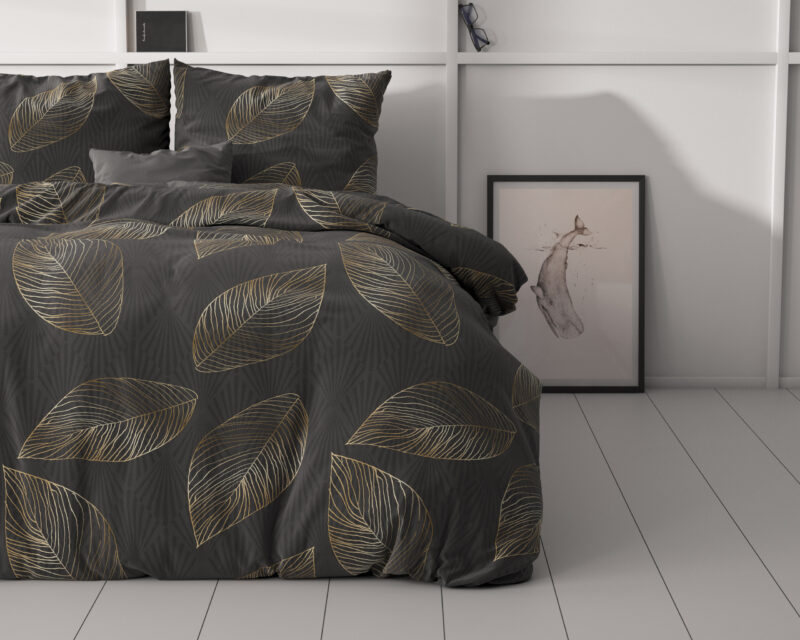 Sleeptime Golden leaf Antraciet 140 x 220 cm - Afbeelding 22