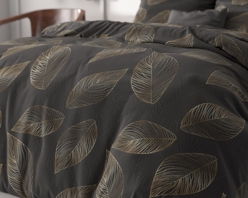 Sleeptime Golden leaf Antraciet 140 x 220 cm - Afbeelding 13