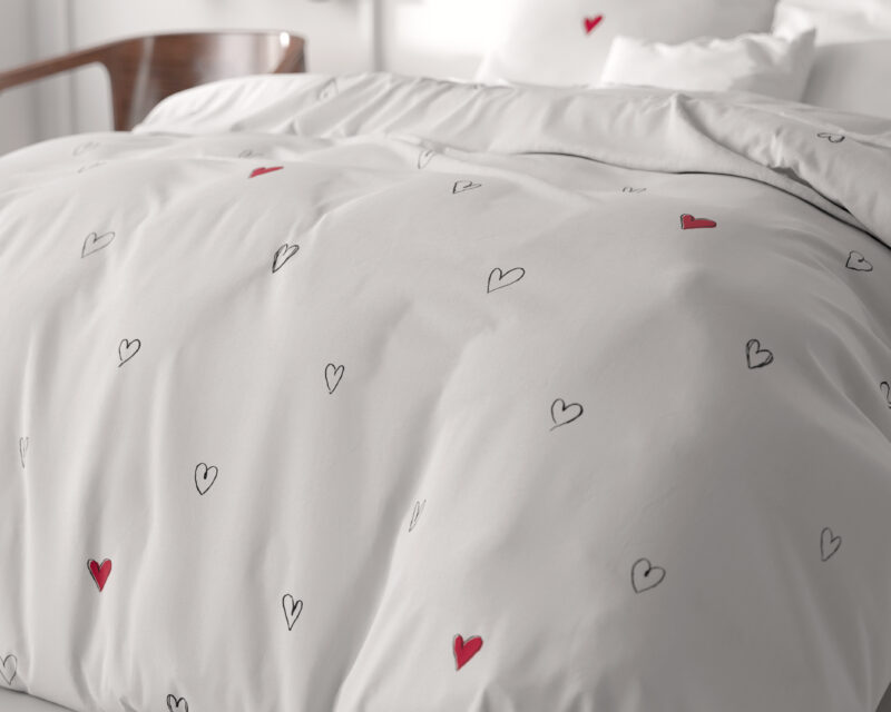 Sleeptime Hearts Everywhere Wit 140 x 200/220 cm - Afbeelding 5