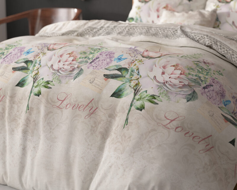 Sleeptime Lovely Flower Beige 140 x 200/220 cm - Afbeelding 97