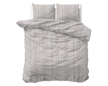 Sleeptime Pinstripe Taupe 200 x 220 cm