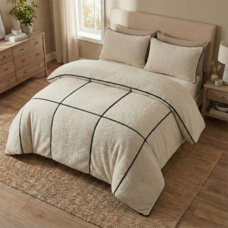 Sleeptime Teddy Trim Beige 200 x 200/220 cm