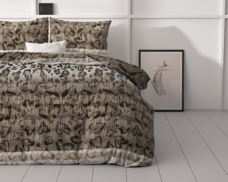 Sleeptime Tiger leopard Taupe 140 x 220 cm - Afbeelding 2