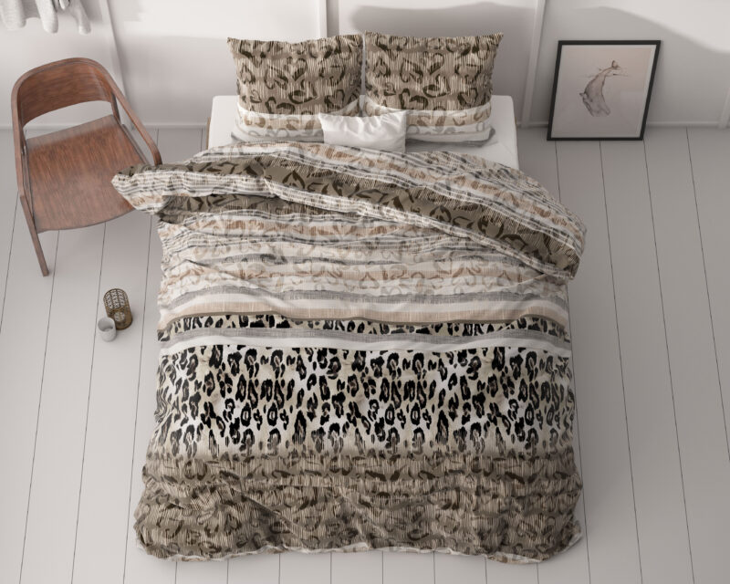 Sleeptime Tiger leopard Taupe 200 x 220 cm - Afbeelding 21