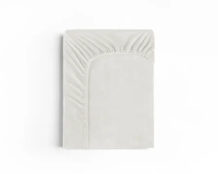 Sleeptime Velvet Hoeslaken Creme 160 x 200 cm