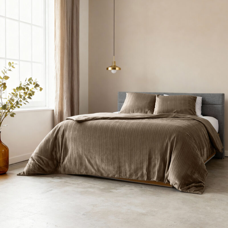Sleeptime Velvet Lining Taupe 140 x 200/220 cm - Afbeelding 11