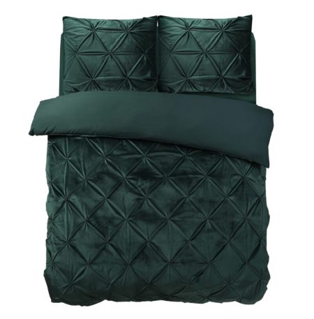 Sleeptime Velvet Pintuck Groen 200 x 200/220 cm