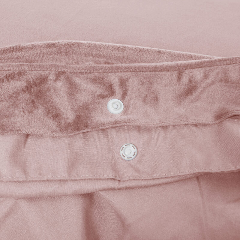 Sleeptime Velvet Piping Soft Pink 240 x 220 cm - Afbeelding 5
