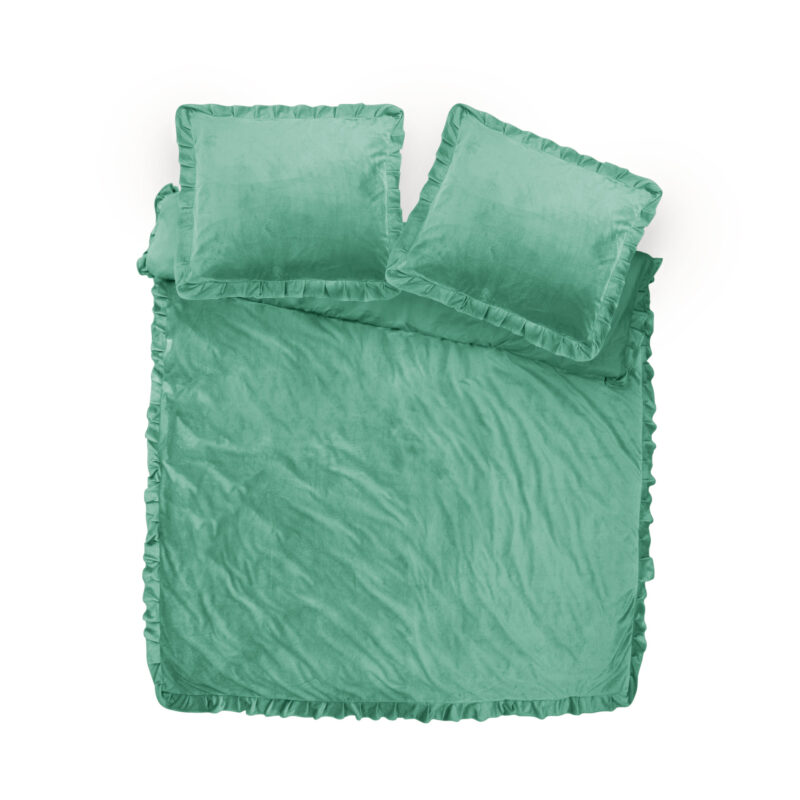 Sleeptime Velvet Ruffles Granite Green 200 x 220 cm - Afbeelding 17