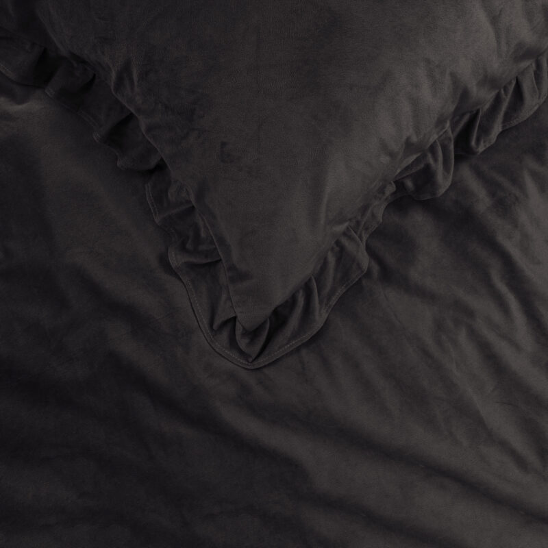 Sleeptime Velvet Ruffles Zwart 140 x 220 cm - Afbeelding 6
