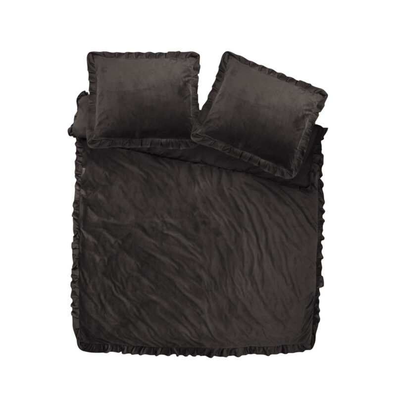 Sleeptime Velvet Ruffles Zwart 140 x 220 cm - Afbeelding 5