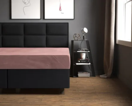 Sleeptime Velvet hoeslaken Oud Roze 90 x 200 cm