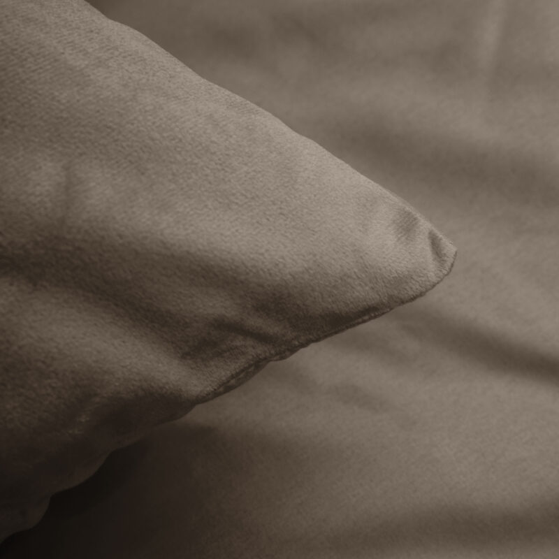 Sleeptime Velvet uni Taupe/Grijs 200 x 200/220 cm - Afbeelding 25