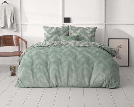 Sleeptime Wavey Shades Groen 140 x 200/220 cm
