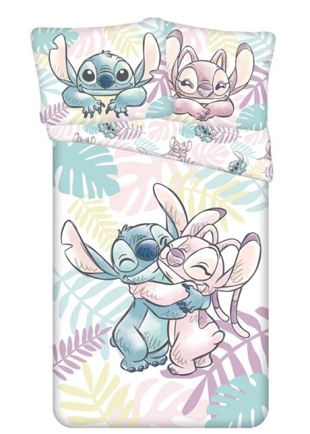 Stitch en  Angel dekbedovertrek Knuffel 140 x 200 cm - 70x90cm