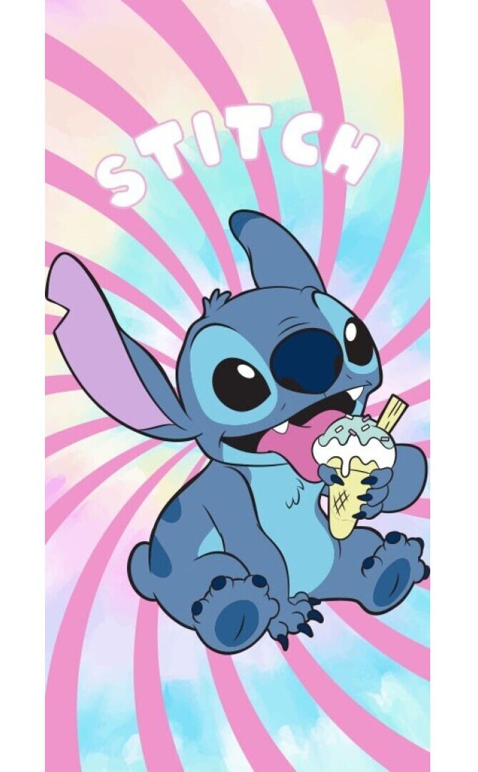 Stitch Ice Cream strandlaken 70 x 140 cm polyester